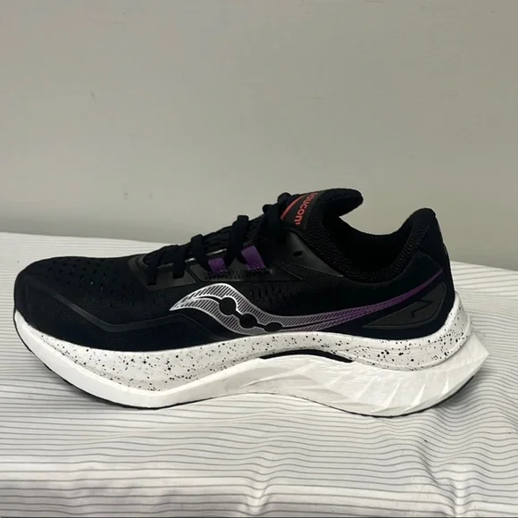 Saucony Endorphin Speed 4 Sneakers - Black and Purple - Picture 7 of 8